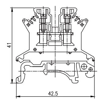 JHD5-1.5 - Feed-through terminal block