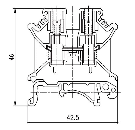 JHD5-2.5 - Bornier traversant