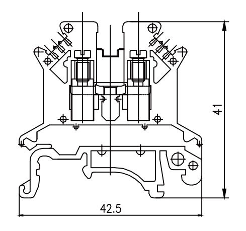 JHD5-2.5B - Bornier traversant