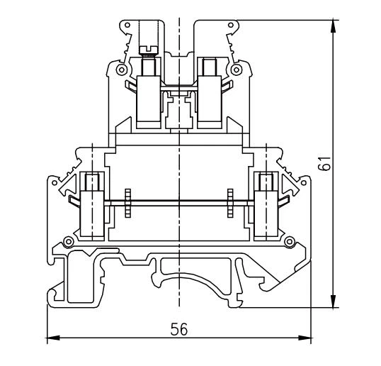 JHD5-2.5C - Bornier à deux niveaux