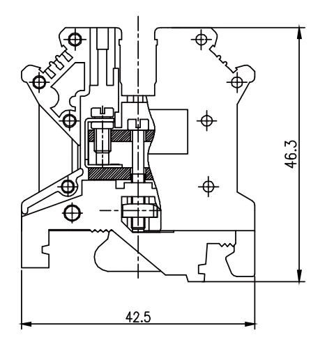 JHD5-2.5JD - Bornier de protection pour conducteurs