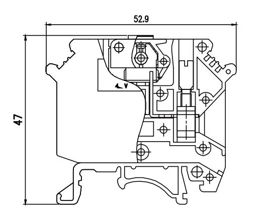 JHD5-2.5SK - Bornier à déconnexion par couteau