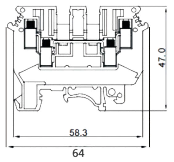 JHD5-4/2-2 - Feed-through terminal block