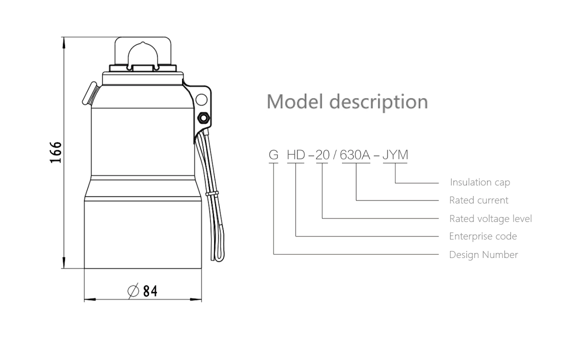 Capuchon isolant 24 kV, 630 A