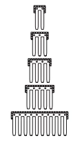 JHD1-4C - Double-level terminal block