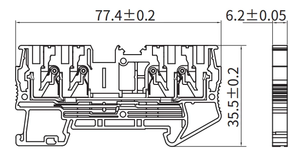 JHD1-4/2-2 - Feed-through terminal block