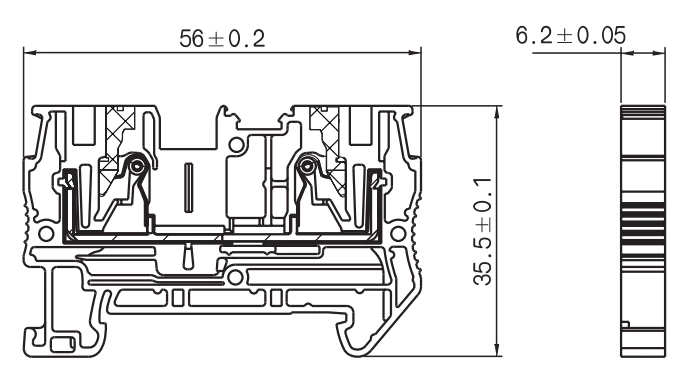JHD1-4 - Feed-through terminal block