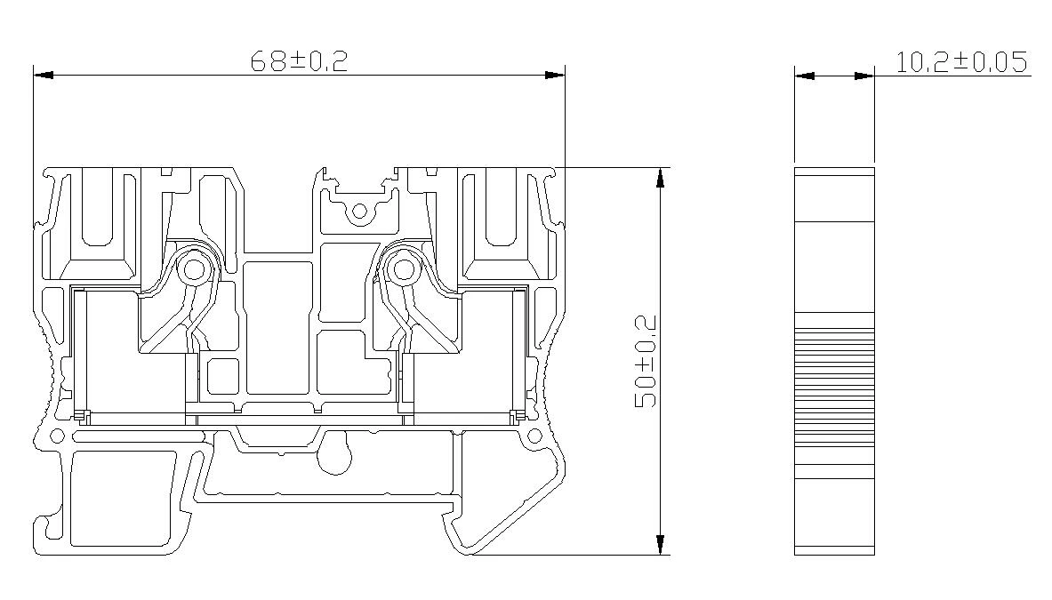 JHD1-10 - Feed-through terminal block