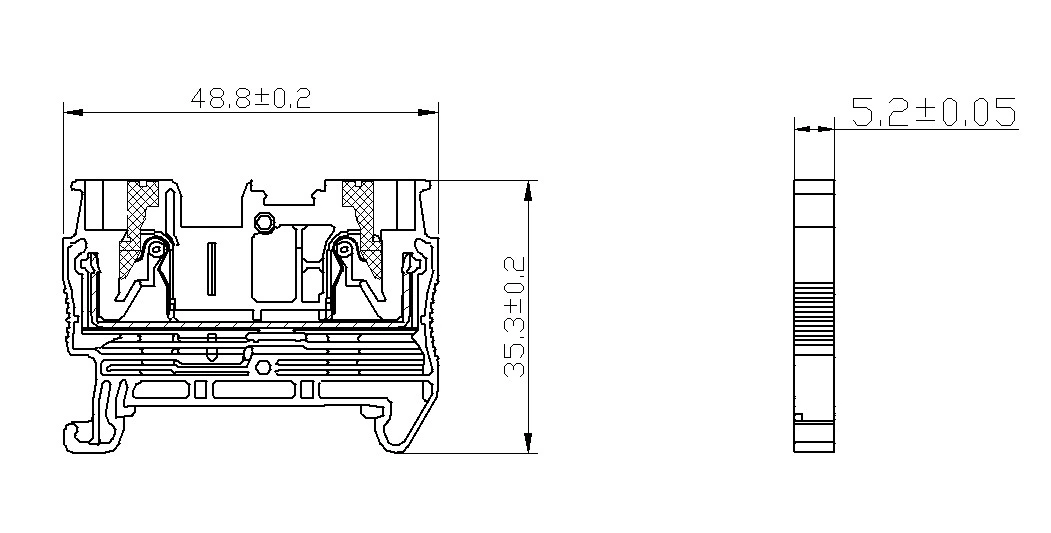 JHD1-2.5 - Feed-through terminal block