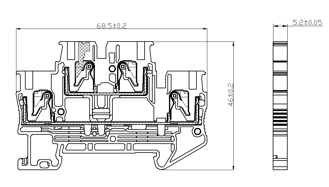 JHD1-2.5C - Double-level terminal block