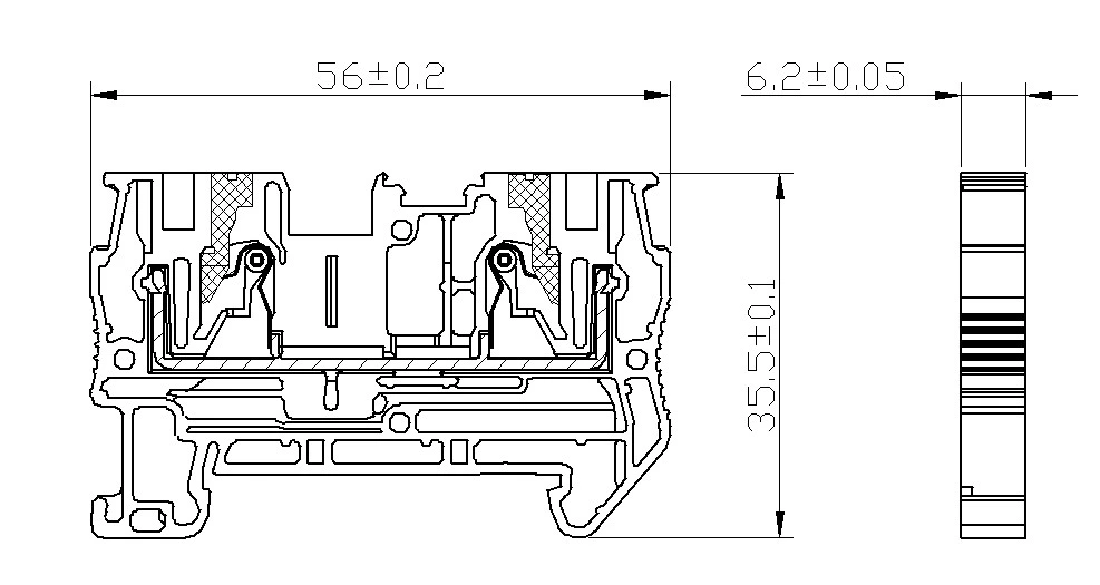 JHD1-4 - Feed-through terminal block