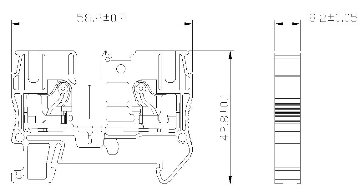 JHD1-6 - Feed-through terminal block