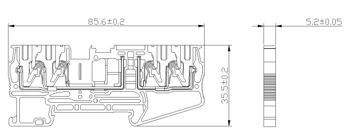 ST2-2.5/2X2RD - Fuse modular terminal block